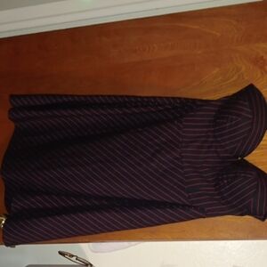 Elegant Black and Red Striped Maxi Dress